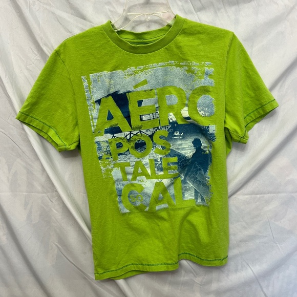 Men’s Aeropostale size M lime green t-shirt - Picture 1 of 3